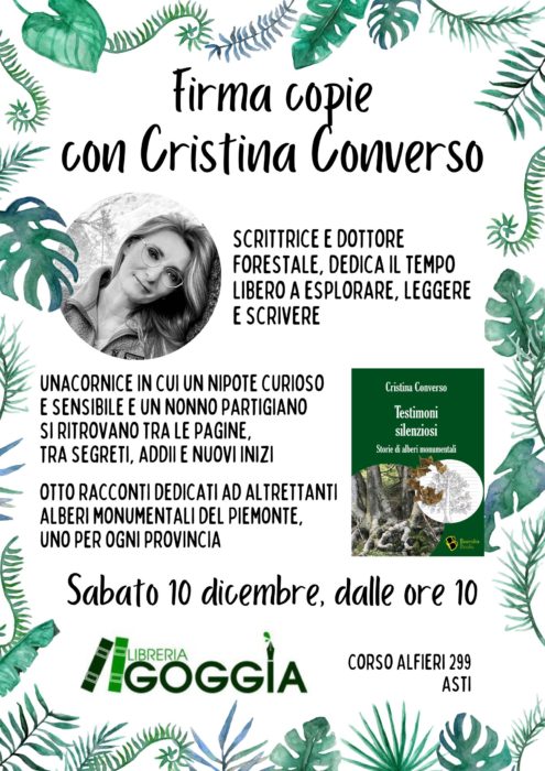 Firma copie con Cristina Converso ad Asti