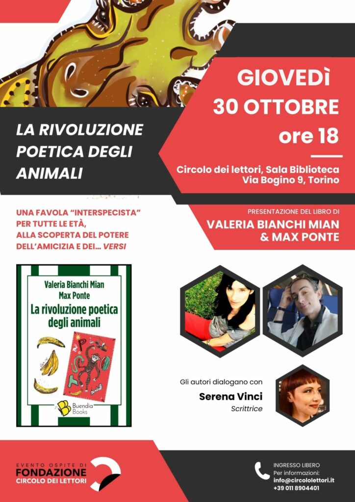 La rivoluzione poetica degli animali debutta al Circolo dei lettori