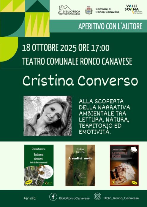 Aperitivo con Cristina Converso a Ronco Canavese
