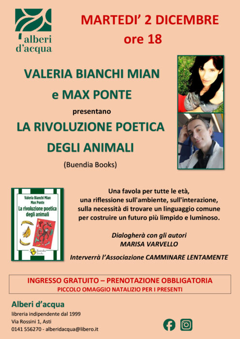 Max Ponte e Valeria Bianchi Mian alla Libreria Alberi d'Acqua